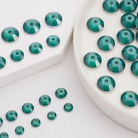 YAXI Oceanic 5mm Opale du Pacifique en résine époxy, perles de strass à coudre en forme de diamant avec trou central, modèle 390, fermoir toggle, apprêts pour bijoux