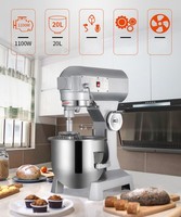 Mélangeur planétaire professionnel pour aliments et pâte à gâteau 7L 10L 20L 30L 40L 50L 60L
