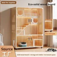 Villa pour chat moderne de luxe, maison pour animaux de compagnie en bois en forme de chat, cage, structure d'escalade, respirante, imperméable, design chaud, toutes saisons