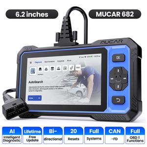 MUCAR 682 Outil de <span class=keywords><strong>diagnostic</strong></span> de voiture CANFD OBD2 Scanner Contrôle bidirectionnel 20 Reset Système complet de <span class=keywords><strong>diagnostic</strong></span> Mise à jour gratuite - Product Image 1