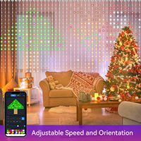 Lampu Strip Tirai RGB Pintar 400 LED Dapat Diatur Kontrol Aplikasi Luces De Navidad untuk Dekorasi Pencahayaan Pesta Rumah Natal