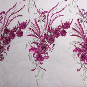 Đa Màu Sắc Thêu 3D Hoa Sequins Và Đá Ren Đính Handcut Vải Lt2581a - Product Image 5