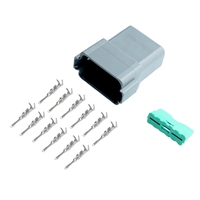 Conector Eléctrico Automotriz Deutsch DT06-12S DT04-12P de 12 Pines, Gris, Macho y Hembra, a Prueba de Agua