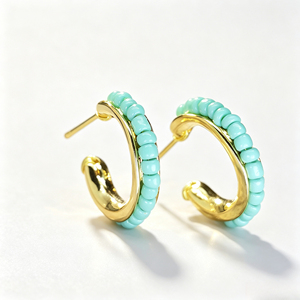 Orecchini pendenti con perline in stile vintage francese, gioielli per le orecchie semplici e colorati in stile bohémien per l'uso quotidiano - Product Image 5