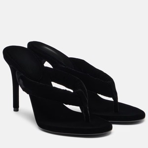 Nuovo Design alla Moda, Logo Personalizzato, Ciabatte Estive Taglia Grande 45, <span class=keywords><strong>Sandali</strong></span> da Donna con Tacco a Spillo in Velluto - Product Image 6