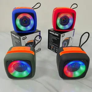 Portable Flashing Light Speaker Music True Wireless Stereo Outdoor Mini Bluetooth Speaker Factory