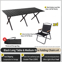 Table de pique-nique pliante d'extérieur en acier au carbone et tissu Oxford, imperméable et portable, idéale pour la pêche et les stands de marché