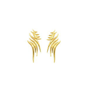 Fine Dangle Earrings PVD Gold Plated 316L Stainless Steel Sustainable Resistant Jewelry - Product Image 2