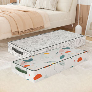 Boîte de rangement multifonctionnelle rectangulaire pour chaussettes, en PVC et nylon, avec fenêtre transparente, pour rangement sous le lit - Product Image 1