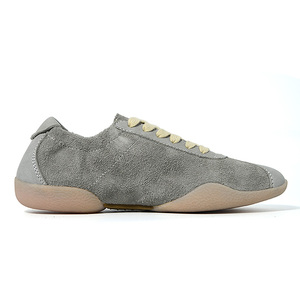 Chaussures de marche pour hommes en cuir véritable de qualité supérieure, style baskets, couleur gris argenté, pour un usage quotidien - Product Image 1