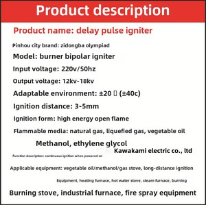 Paquete pequeño Transformador de encendido del quemador de combustible de alto voltaje 220V con accesorios esenciales Transformadores MV y HV - Product Image 6