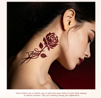 Tatouages semi-permanents imperméables à base de jus de plantes, petits tatouages temporaires réalistes en forme de papillon pour femmes, poignets, chevilles, faux tatouages