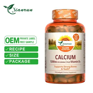 OEM Calcium 1200 Mg Plus Vitamin D3 Immune Strong Teeth And Bones 60 Softgels Capsules
