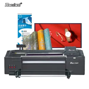 Baosiwei Guangzhou 1.9M Großformat Epson Leinwand Baumwolle Wand Digitaldruck maschine Fokus UV-LED-Drucker