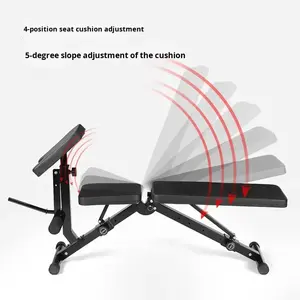 <span class=keywords><strong>Banco</strong></span> de Pesas Plegable, Portátil, Ajustable, Duradero, Cómodo, Seguro y Moderno, <span class=keywords><strong>Multigimnasio</strong></span>, de Acero al Carbono - Product Image 5