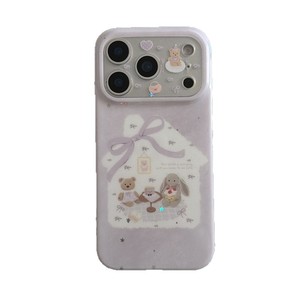 Funda con Patrón de Conejo y Lazo Morado para iPhone 17 Pro Max 16 15 14, Doble Capa de Protección - Product Image 5