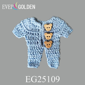 EG25109 Mini barboteuses <span class=keywords><strong>pour</strong></span> poupées 9x7,5 cm avec bouton ours <span class=keywords><strong>pour</strong></span> souvenirs de baptême et cadeaux de baby shower - Product Image 4
