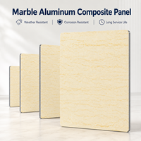 Panneau composite en aluminium (ACP/ACM) de 4 mm avec finition motif marbre, étanche et résistant aux intempéries pour revêtement mural extérieur
