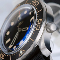 Montre-bracelet en titane pour homme, personnalisée, mouvement automatique japonais NH35, plongeur, marque, avec verre saphir, montres mécaniques 007