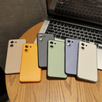 Coque hybride antichoc en TPU et PC, 6 couleurs unies, motif paysage urbain, sans cadre, pour Realme GT 7 Pro, 13 Pro Plus, Note 60, finition mate douce pour la peau