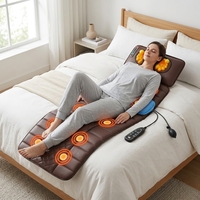 PU-Bezug Massagematte mit Nacken-Shiatsu-Funktion und Heizung, Taillen-Luftstreckung, 10 Vibrationsmotoren Massage