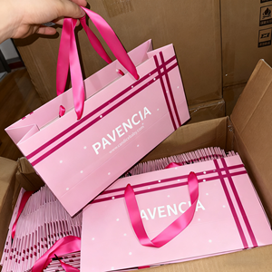 Sacchetti Regalo in Carta Rosa con Logo Personalizzato per Matrimoni, Anniversari ed Eventi Beneficiari - Product Image 2
