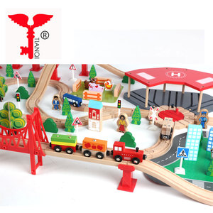 Offre Spéciale produits 140 pièces Hêtre Animal <span class=keywords><strong>de</strong></span> Ferme Rails Magnétique Train ensemble <span class=keywords><strong>de</strong></span> train en bois <span class=keywords><strong>de</strong></span> <span class=keywords><strong>Chemin</strong></span> - Product Image 2