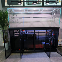 Aquarium domestique de 500 gallons pour poissons vivants, réservoir d'eau douce en verre à faible teneur en fer avec filtre Arowana et accessoires