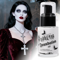 Maquillage Gothique d'Halloween, Fond de Teint Blanc, Personnalisation de Marque Privée, Fond de Teint à Couvrance Totale, Imperméable, Fond de Teint à Marque Privée