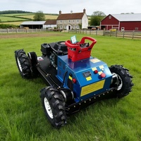 Tondeuse à gazon industrielle certifiée CE EPA, tout-terrain, télécommandée, à chenilles, 4 temps, essence, autopropulsée, 8 CV, 2000W