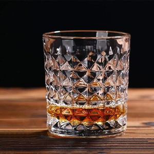 Wholesale 11oz Striped Braided Embossed Whiskey <strong>Glasses</strong> Cup Bar Old <strong>Fashioned</strong> <strong>Glass</strong> Rocks Tumbler for Bar Wine <strong>Glass</strong> - Product Image 6