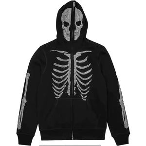Sudaderas de Alta Calidad con Diseño de Calavera para Halloween, Color Negro, Estilo Urbano, Corte Holgado para Hombre - Product Image 5