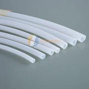 PTFE Corrugated Tube 4mm ID. X 6mm OD. Semi-clear White Ptfe Convoluted Tube