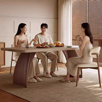 Ensemble de table à manger en bois luxueux et populaire, table à manger carrée 6 places à vendre, ensemble de table à manger design minimaliste et moderne