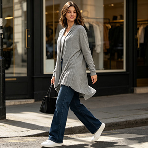 Cardigans en tricot personnalisés pour femmes, pull à manches longues, cardigans en tricot tendance pour filles et femmes - Product Image 2