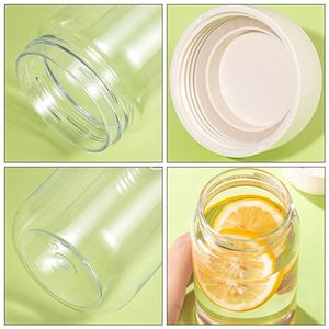 New Clear <b>Water</b> Bottle Plastic Portable Wholesale Sales Rectangular Transparent Bottle Cup for Summer - Product Image 4