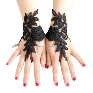 Sexy Femme Mitaines Dentelle Gothique Mariage Gants de Mariée - Product Image 1