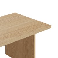 SL-CT1618 Table basse en bois MDF cannelée à lattes rectangulaires classiques chics et modernes pour le salon