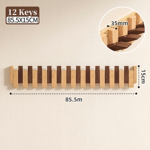 Houselin Đàn Piano Phong Cách Trang Trí Nội Thất Nghiêng Áo Móc Treo Tường Gắn Rắn Gỗ Áo Tổ Chức Giá - Product Image 5