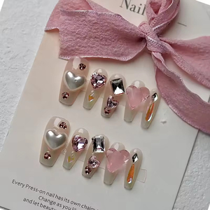 <span class=keywords><strong>Uñas</strong></span> <span class=keywords><strong>postizas</strong></span> acrílicas <span class=keywords><strong>de</strong></span> lujo hechas a mano, 10 Uds., diseño <span class=keywords><strong>de</strong></span> estilo francés, ataúd largo a presión <span class=keywords><strong>con</strong></span> diamantes <span class=keywords><strong>de</strong></span> imitación para Salón <span class=keywords><strong>de</strong></span> Arte <span class=keywords><strong>de</strong></span> <span class=keywords><strong>uñas</strong></span> - Product Image 4