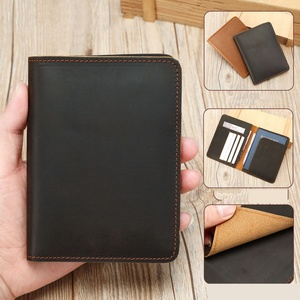 กระเป๋าสตางค์หนังแท้สำหรับผู้ชายระดับไฮเอนด์ ป้องกันการโจรกรรมข้อมูล RFID ดีไซน์ Crazy Horse แบบไม่ต้องใช้ซิป ใช้งานได้หลากหลาย สำหรับใส่บัตร - Product Image 3