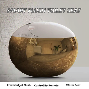 Inodoro <span class=keywords><strong>Inteligente</strong></span> Electrónico de Suelo con Descarga Automática, Bidé, Drenaje en S, Calefacción, Cerámica, 3/6L, Control Remoto - Product Image 2