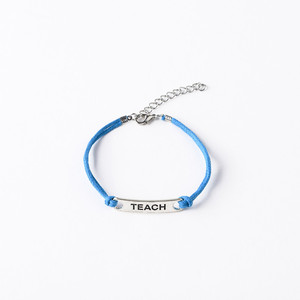 Pulsera de Letras Tejida a Mano, Banda de Cuerda Multicolor, Plata Tibetana, Joyería Unisex para Regalo - Product Image 4