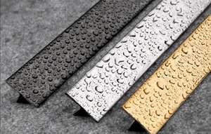 Nouveaux profils de carreaux décoratifs en acier inoxydable de couleur T channel - Product Image 3