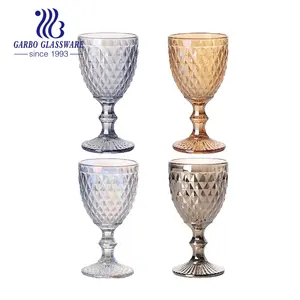 cheap wine glasses stemware colored wine cup for wedding glassware set glass cups for wine spray color ion plating diamond