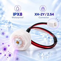 Lampe de désinfection compacte 270 280nm DC12V 24V IPX8 pour distributeur d'eau potable, module stérilisateur LED UVC