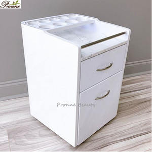 Mobilier de salon spa à ongles mobile de luxe moderne blanc & or résistant à l'acétone <span class=keywords><strong>Kelly</strong></span> Pedi Cart - Product Image 5