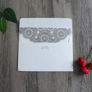 Bán Buôn Bạc Hoặc Vàng Màu Laser Cut Wedding Thiệp Mời Với Chèn Và Phong Bì - Product Image 6