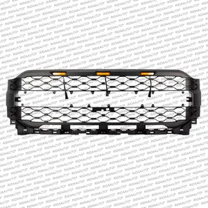 Fit for 2021 Ford F150 style custom bumper grille 2022 modified raptor truck ABS One-Piece Grille Shells with amber lights