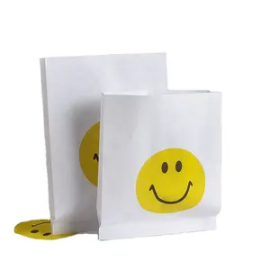 Bolsas de papel de embalaje para patatas fritas, grado alimenticio, a prueba de grasa, fondo afilado en V personalizado, para restaurante rápido